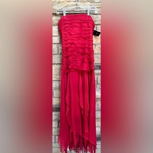 BGBG strapless chiffon gown